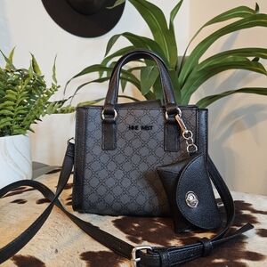 Nine West Black Handbag with Coin Pouch